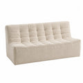 Canapé en tissu bouclé beige 180 cm