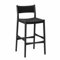 Tabouret de bar en métal noir avec assise en polyester